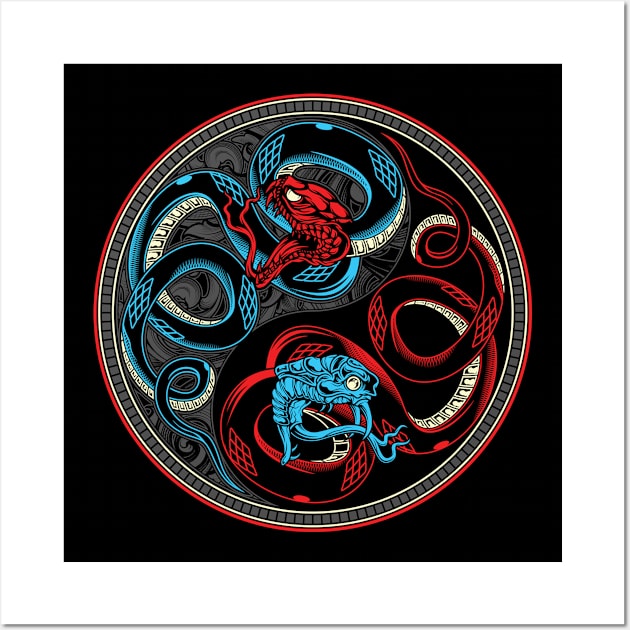 Snake Yin-Yang Wall Art by Buy Custom Things